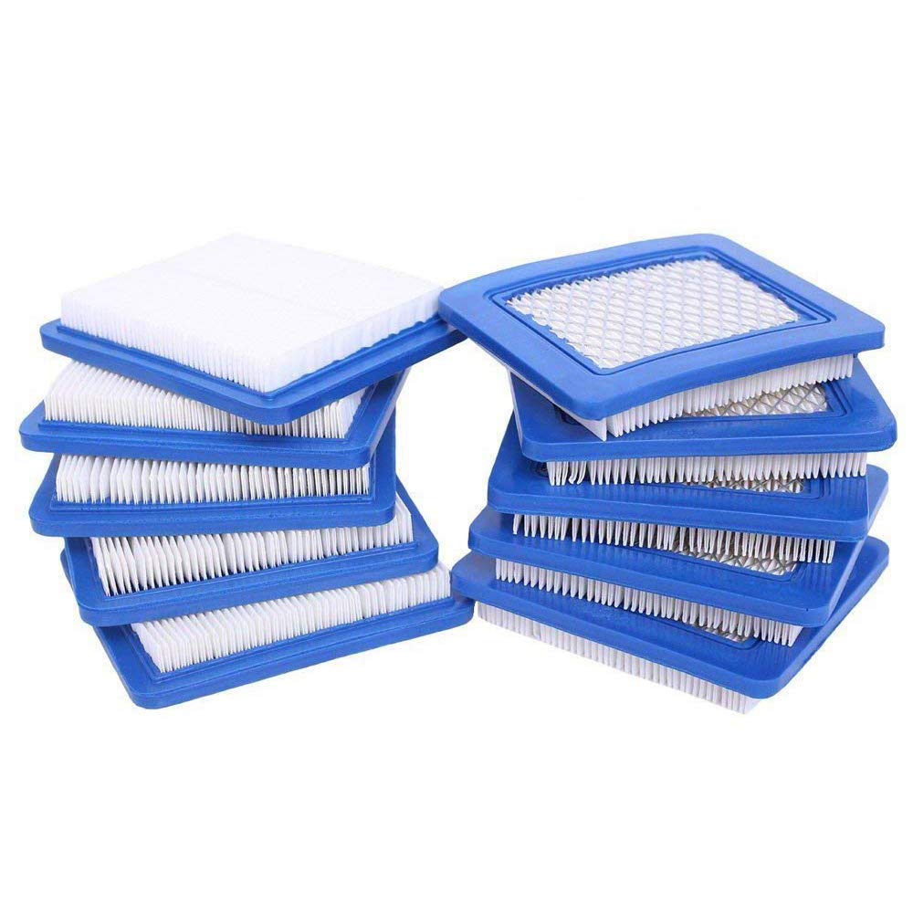 HEYZLASS 10 Pack 491588S Air Filter, Compatible with 491588 4915885 Flat OEM Air Cleaner Cartridge, Lawn Mower Air Filter