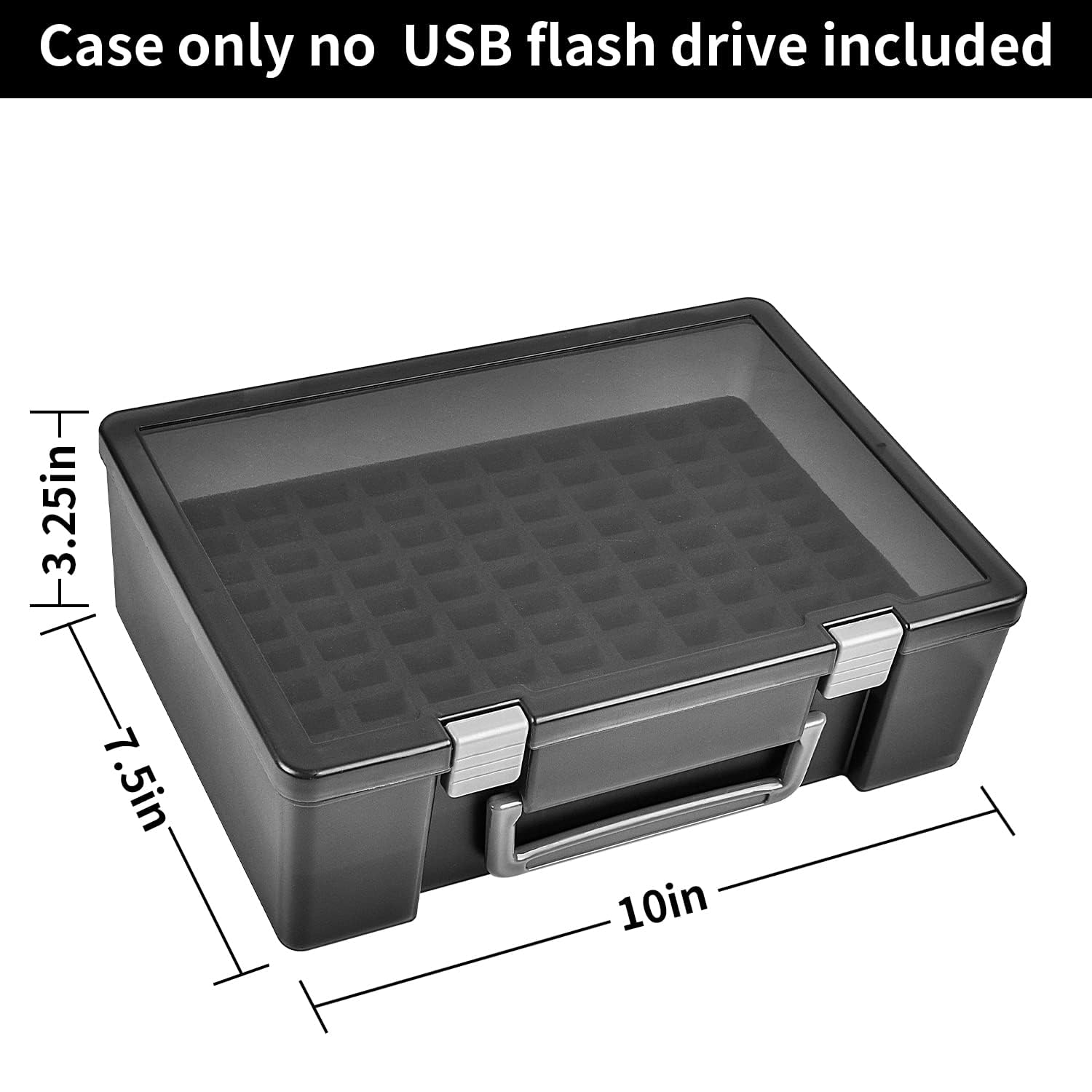 FULLCASE Flash Drive Case USB Memory Stick SD Card Storage Organizer- Holds 104pcs Thumb Drives Electronic Accessories Holder for Sandisk for Samsung for Inland for PNY for Netac (Gray)