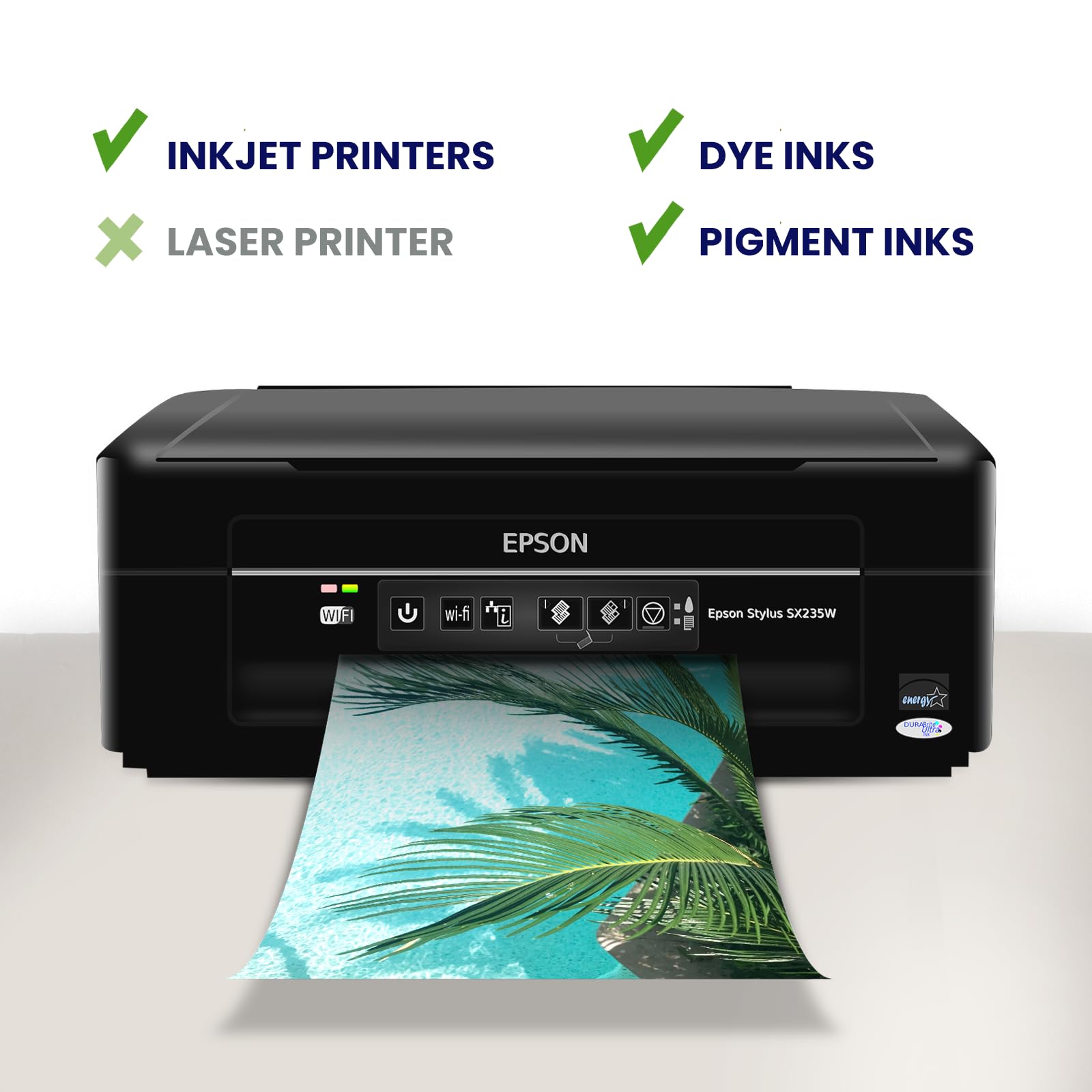 100 Sheets Matte Photo Paper 8.5x11, Goefun 200GSM/54LB Inkjet Printer Paper for Dye Ink and Pigment Ink