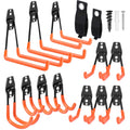 Garage Hooks Heavy Duty 14 Pack, Steel Garage Storage Hooks, Tool Hangers for Garage Wall Utility Wall Mount Hooks and Hangers with Anti-Slip Coating for Garden Tools, Ladders, Bulky Items