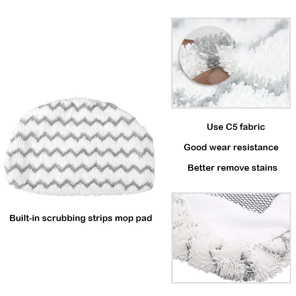 I clean 8 Packs Bissell Steam Mop Pads Replacement for 1940 1440 1544 1806 2075 Series,Compatible with Bissell 19402 19404 19408 19409 1940A 1940F 1940Q 1940T 1940W B0006 B0017, Microfiber Washable
