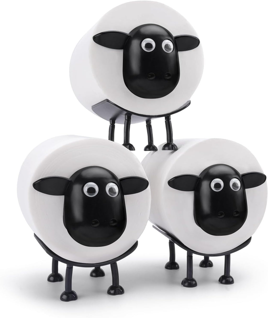 Sheep Toilet Paper Roll Holder, Funny Toilet Paper Holder Free Standing Bathroom Set,3D Printed Black Sheep Loo Roll Holder,Fun Housewarming Gift & Bathroom Decor