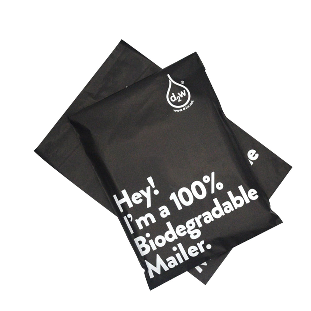 BzLine - 50 Count - 12" X 15.5" - Black - Biodegradable Mailers for ETSY, Amazon, POSHMARK, SHOPIFY etc | Eco-Friendly Alternative to Poly Mailing Bag | 100% Recyclable | D2W Certified