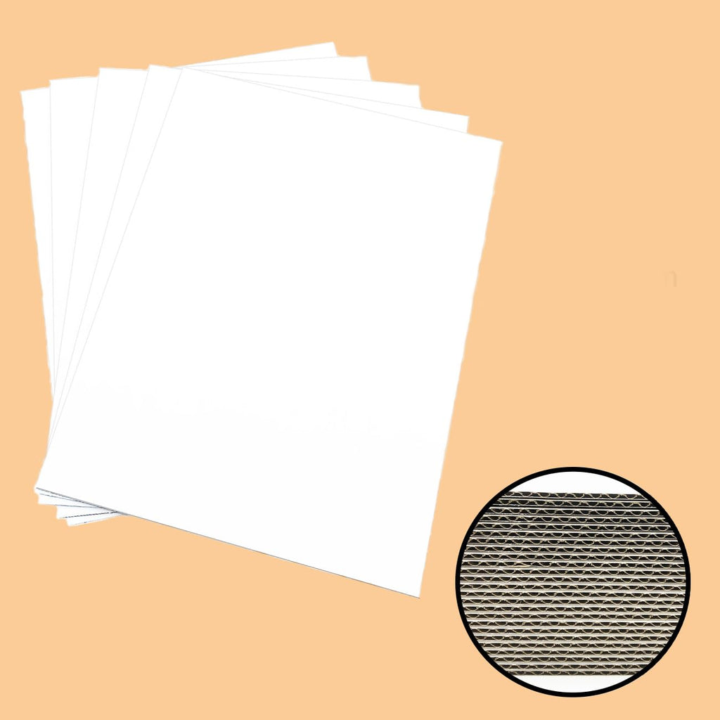 13 x 17 Inch Corrugated Cardboard Sheets Flat Layer Pads White Cardboard Rectangle Separators Bulk Flat Card Boards Inserts for Packing, Shipping,Art,Mailing,Diy Crafts,Divider Backing 50 Pack