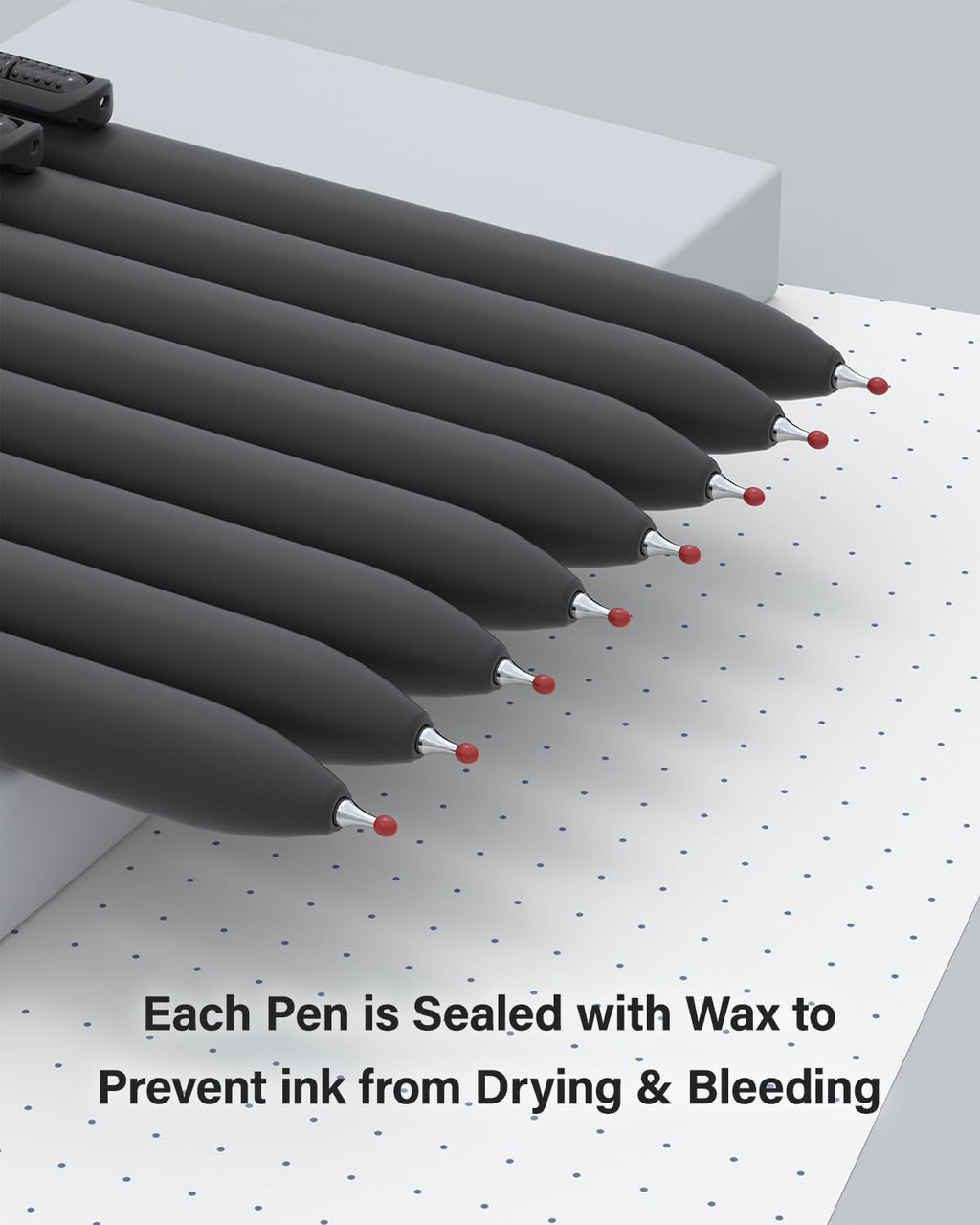 inkipen 16Pcs Gel Pens - 0.5mm Black Ink Pens Fine Point Smooth Writing, Quick Drying Retractable Pen for Journaling, Cute School & Office Supplies (black-16PCS)