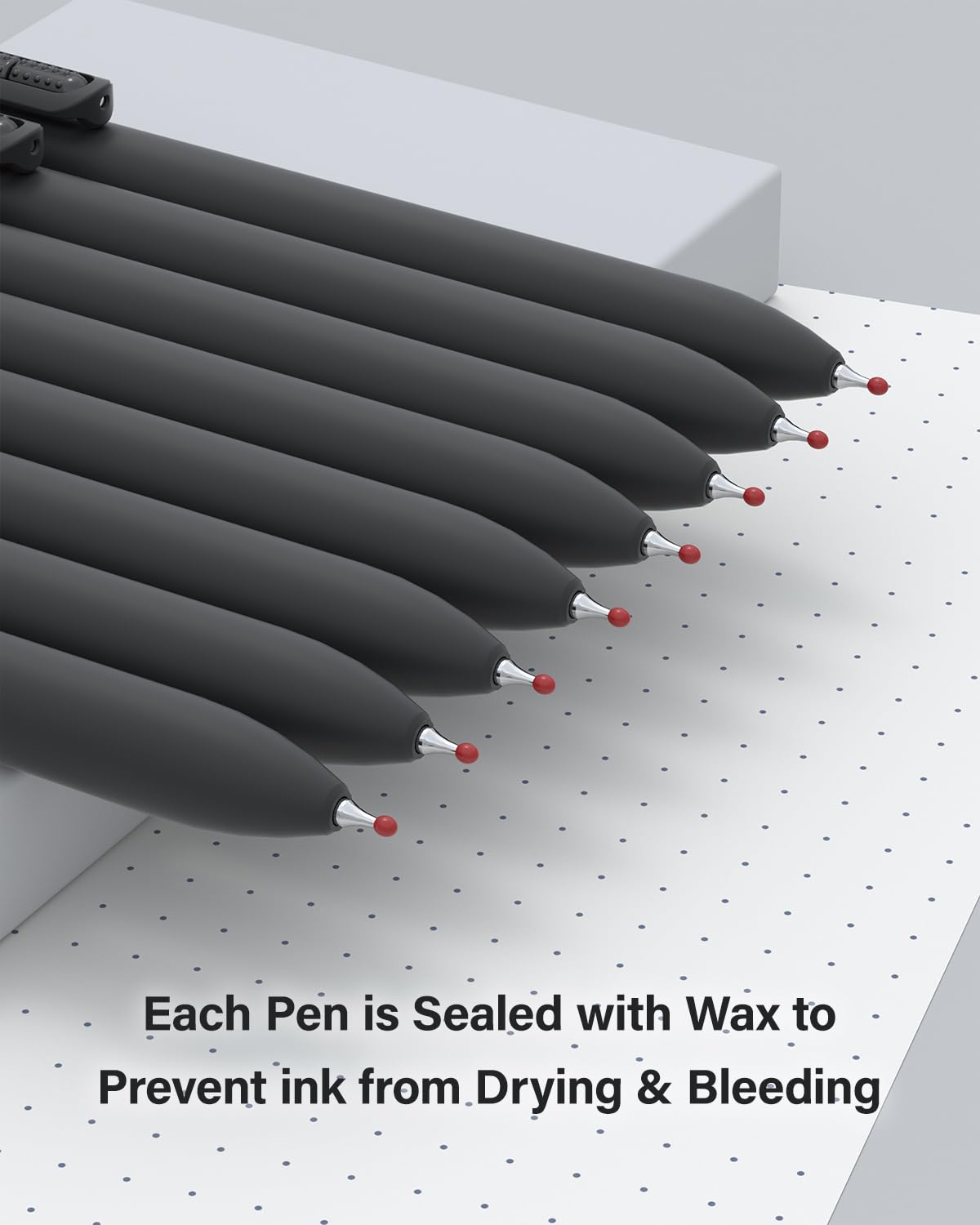 inkipen 16Pcs Gel Pens - 0.5mm Black Ink Pens Fine Point Smooth Writing, Quick Drying Retractable Pen for Journaling, Cute School & Office Supplies (black-16PCS)