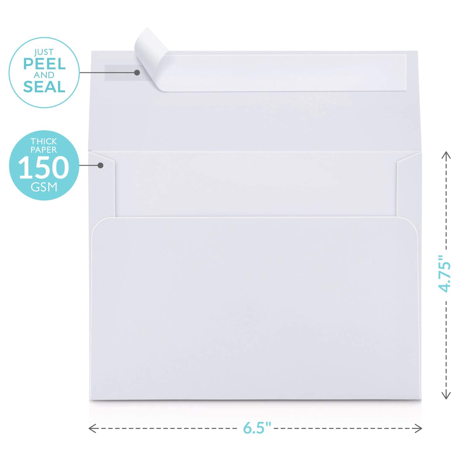 Sweetzer & Orange A6 Envelopes for 4x6 Cards. (100 with Box). White Envelopes Self Seal. Luxury 150gsm for Greeting Card Envelopes, Invitation Envelopes, Postcard Envelopes and Wedding Envelopes