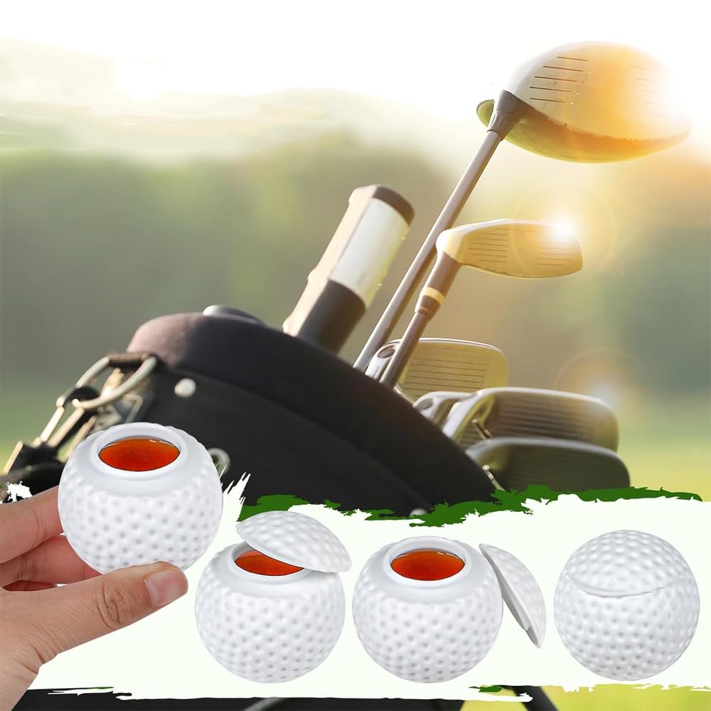 6 Pcs 1.5oz Golf Ball Shaped Shot Glass,Novelty Golf Ball Shot Glasses with Lid,Perfect Present for Golf Enthusiasts,Funny Personalized Golf Shots Glasses for Party Favors & Sports Gifts