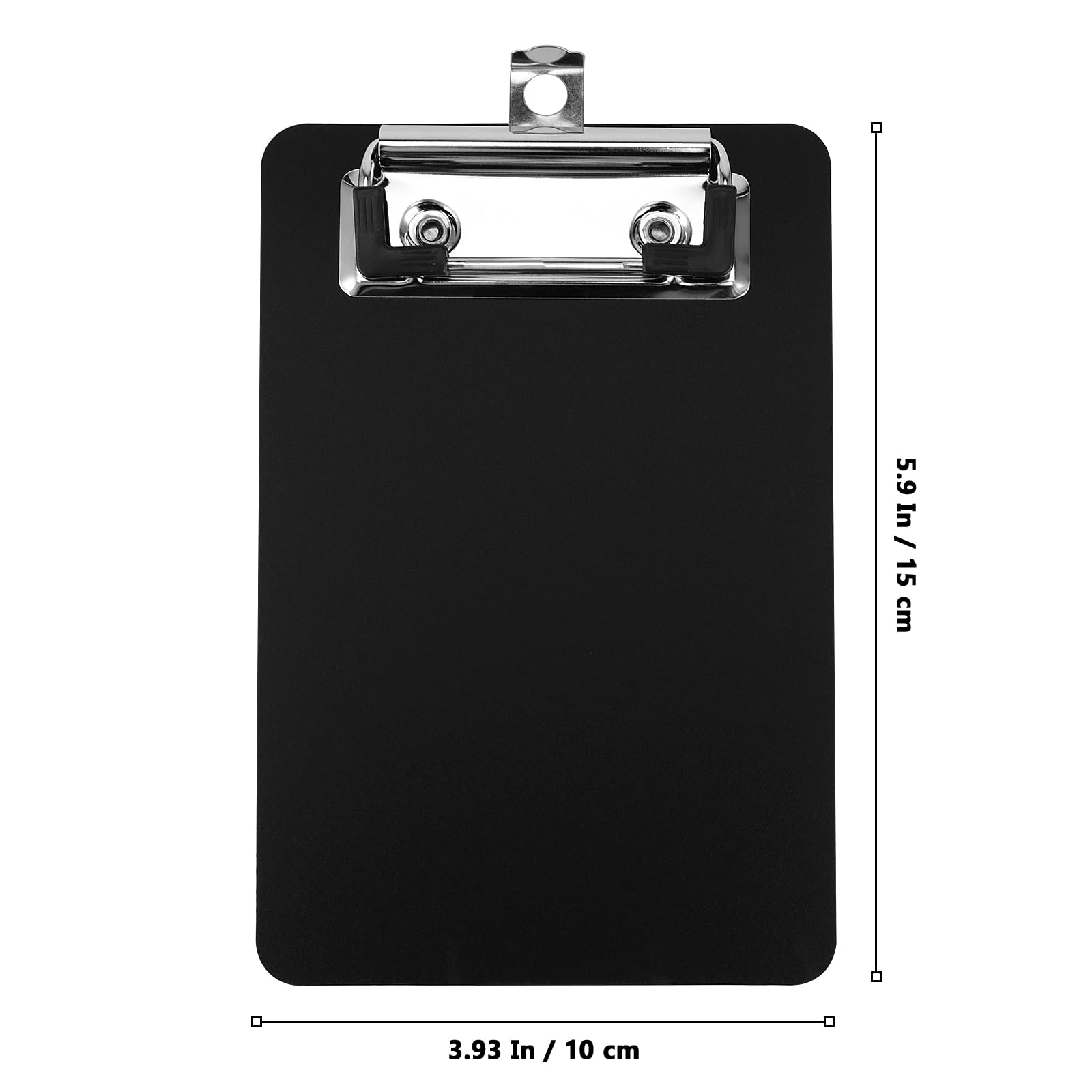 MUKLEI 16 Pack 4 x 6 Inch Black Mini Clipboards, Memo Small Clipboards Low Profile Clip, Cute Plastic Clipboard Pocket Clipboard for Classrooms, Restaurants, Offices