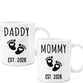 Mommy Daddy Est 2026 Coffee Mug,New Parents Gifts for Couples,First Time Mommy Daddy mugs,New Dad Gift,Mom Mug,Pregnancy Announcement Anniversary Parents to Be Gift,Baby Mother's Day Father's Day Gift