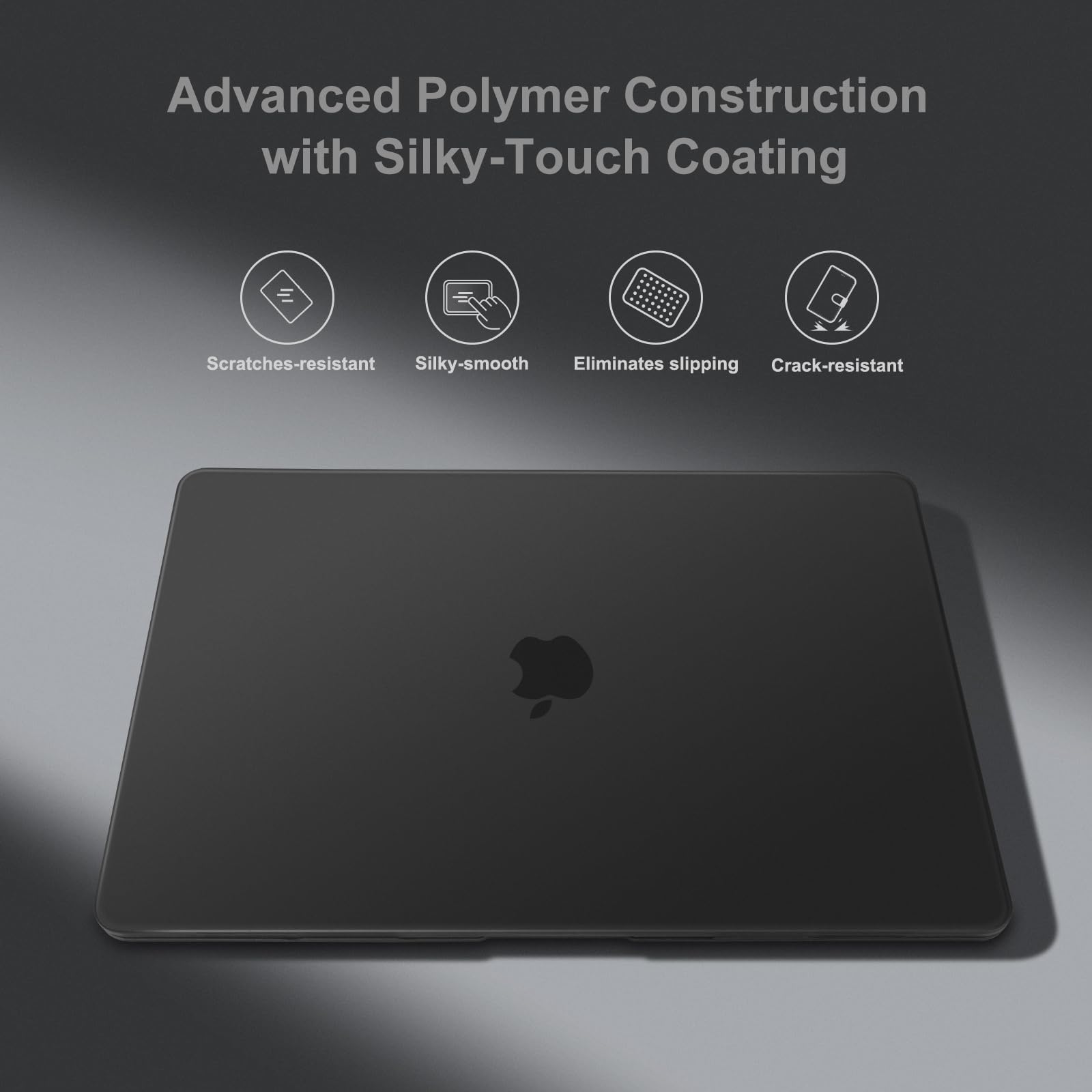 MOSISO Compatible with MacBook Air 13 inch Case M5 2026 M4 2025 M3 M2 2024-2022 A3449 A3240 A3113 A2681, Hard Shell&Keyboard Cover&Screen Film&Pouch for MacBook Air 13.6 inch Case, Black