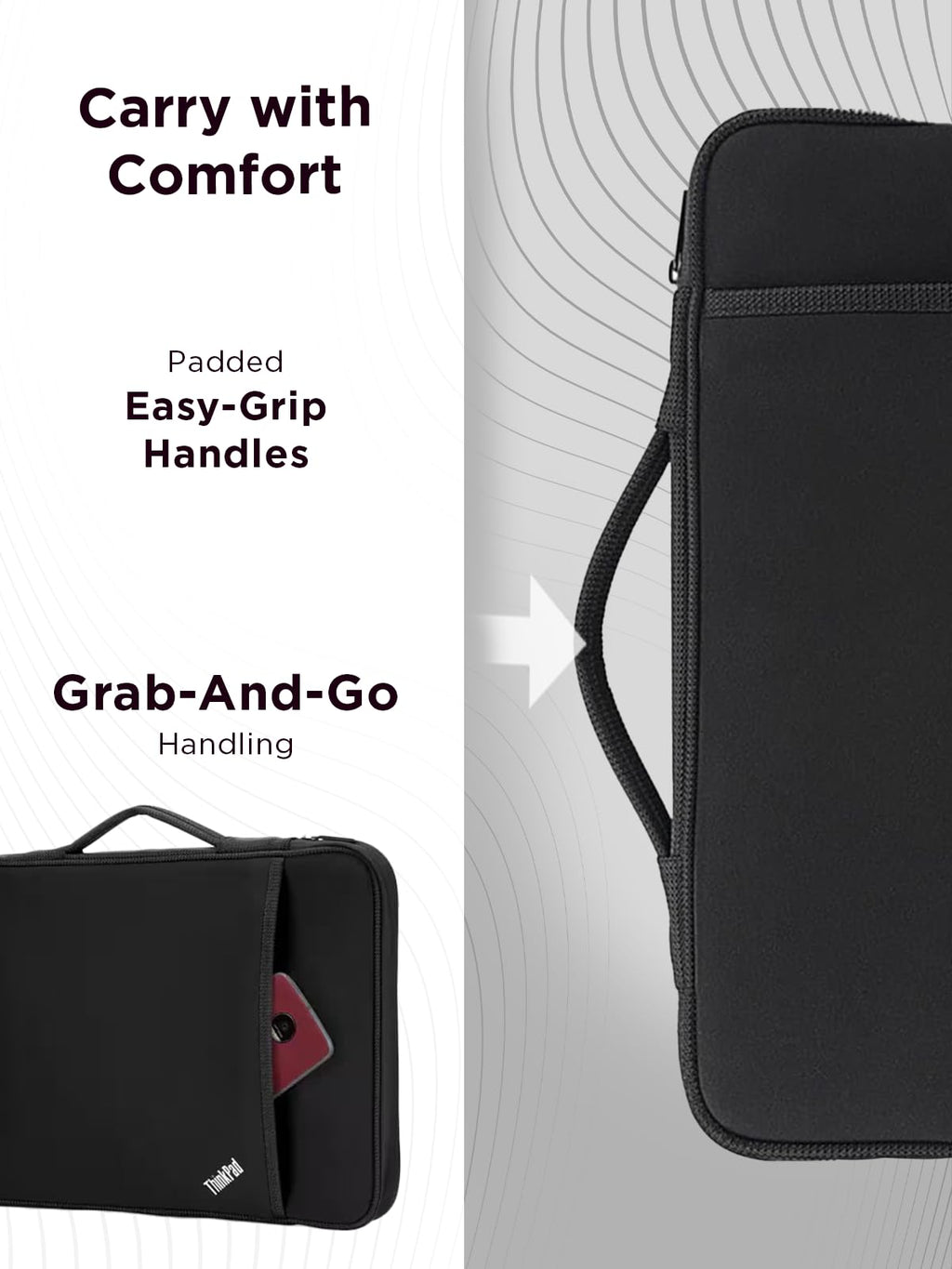 Lenovo ThinkPad Laptop Sleeve 14 Inch Notebook/Tablet Compatible with MacBook Air/Pro - Black