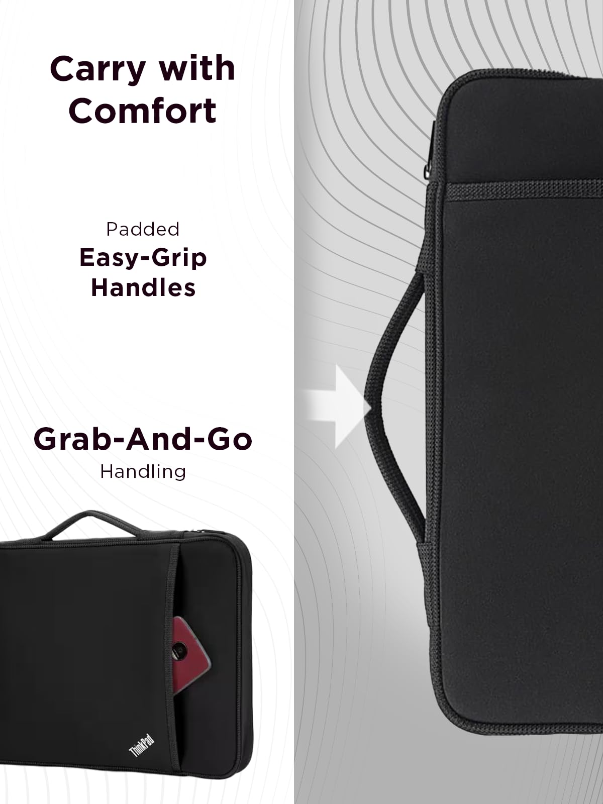 Lenovo ThinkPad Laptop Sleeve 14 Inch Notebook/Tablet Compatible with MacBook Air/Pro - Black