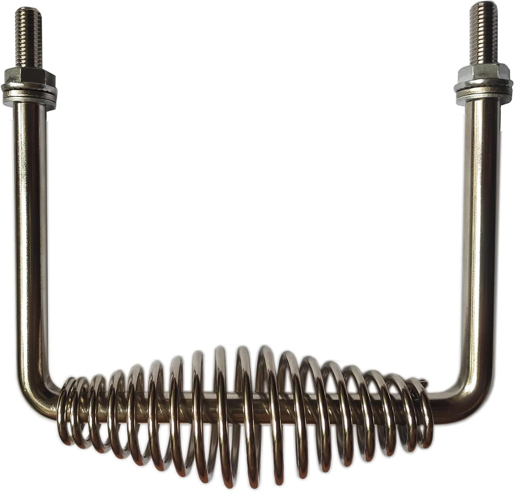 6" Stainless Spring Handle 5" Wide Overall with 1/2" Steel Rod for BBQ pits Trailers, Custom Metal Projects, Custom Built Grills, Smokers, Pits, Wood Stoves,cabinets