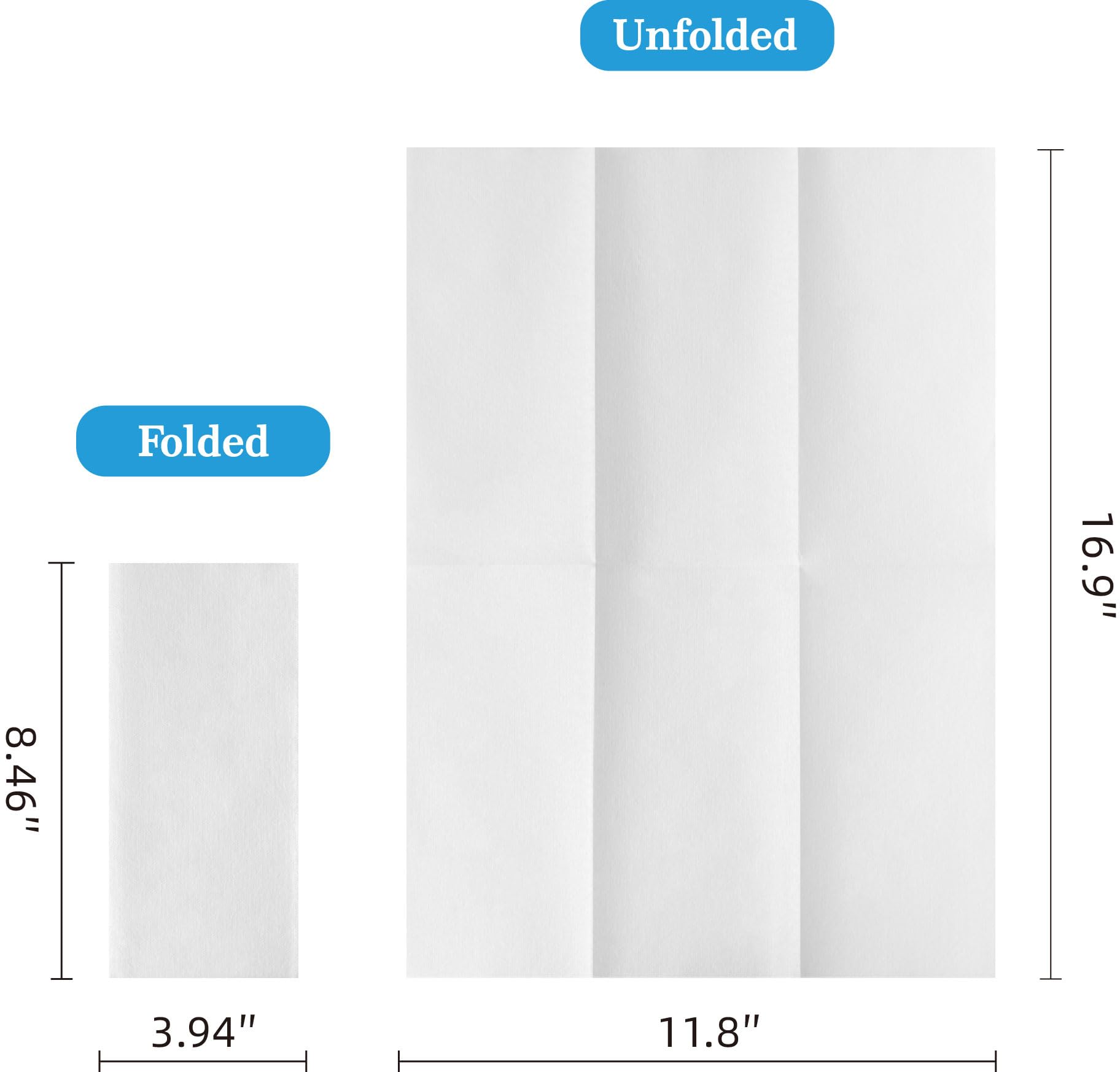JEBBLAS Guest Towels Disposable Cloth Like Paper Hand Napkins Soft, Absorbent, Paper Hand Towels for Kitchen, Bathroom, Parties, Weddings, Dinners or Events,Pack of 100 Pcs