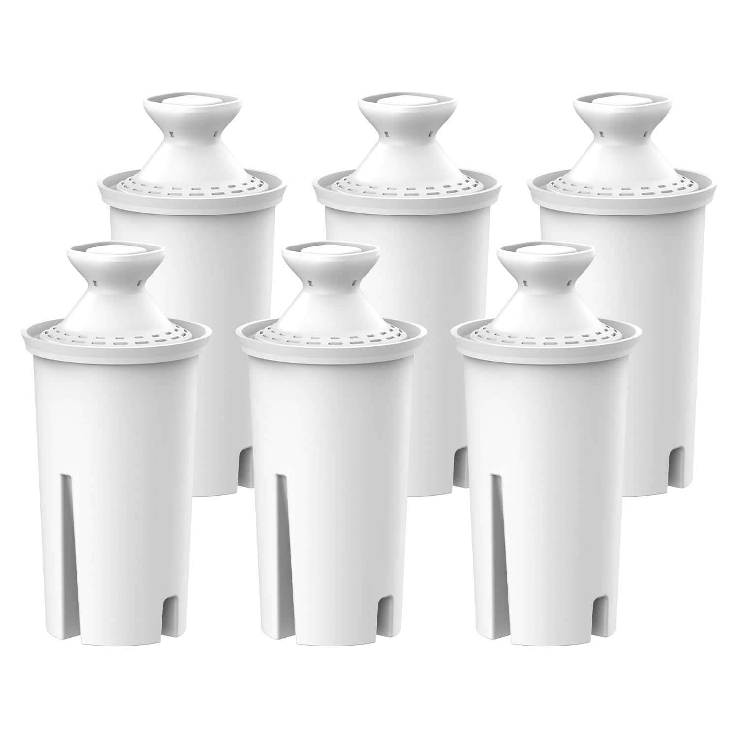 BELVITA Water Filter Replacement for Brita® Water Filter, Pitchers and Dispensers, Classic OB03, Mavea® 107007, and More, NSF Certified Pitcher Water Filter for The Reduction of Chlorine, 6 Count