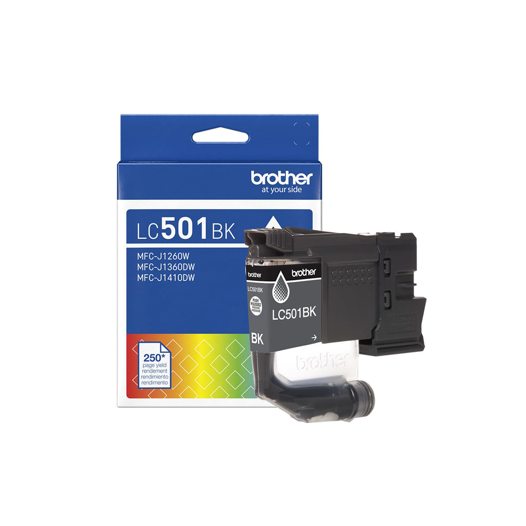 Brother Genuine LC501BKS Standard Yield Black Ink Cartridge for Brother Printer MFC-J1260DW, MFC-J1360DW, MFC-J1410DW