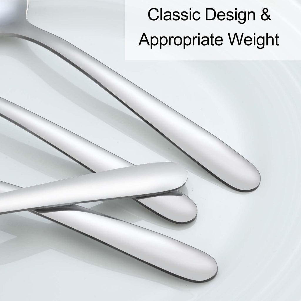 Pleafind 36-Pcs Teaspoons Set, 6.2 Inch Spoons Silverware, Stainless Steel Tea Spoons, Small Spoons, Mirror Polished Teaspoon, Dessert Spoons for Home, Restaurant, Dishwasher Safe