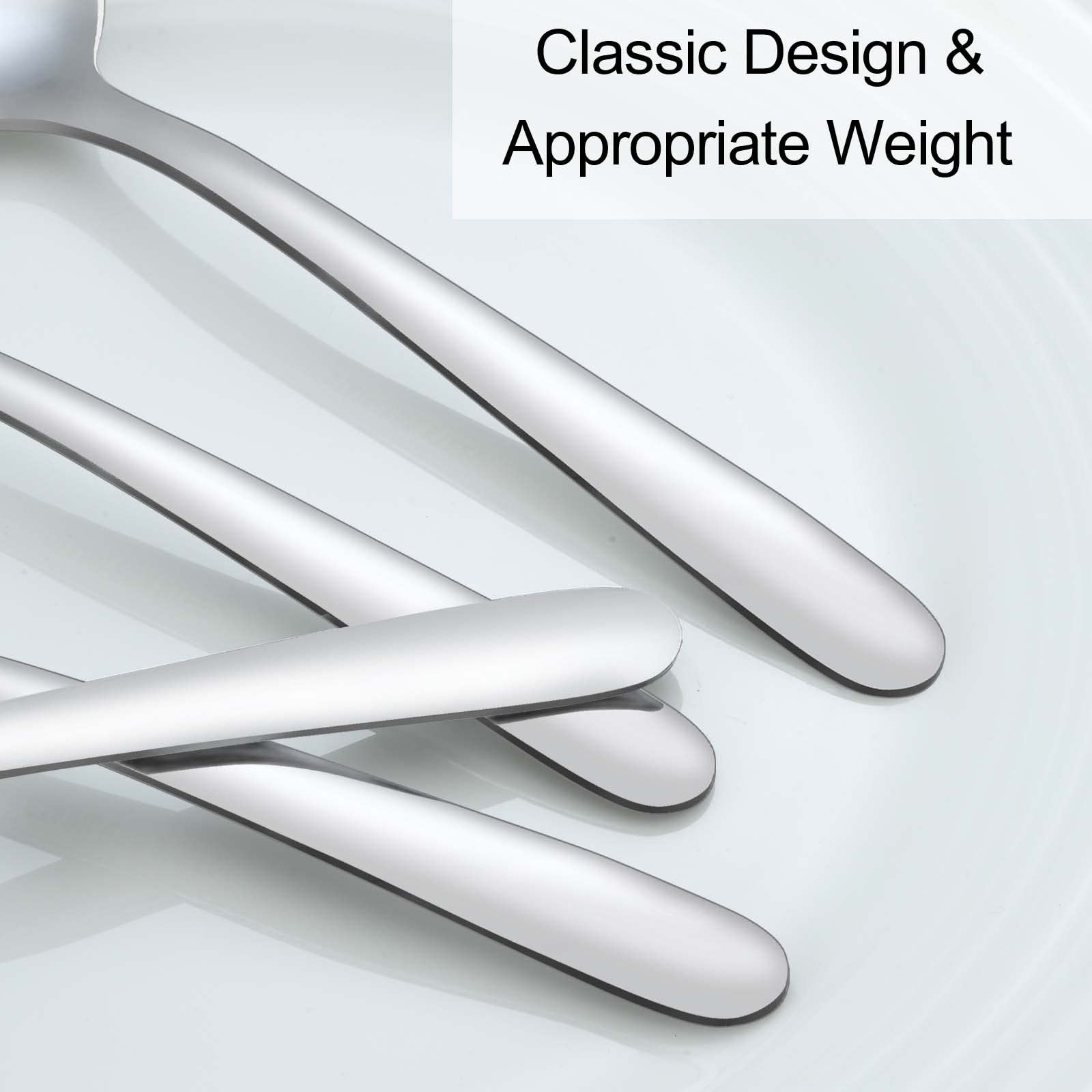 Pleafind 36-Pcs Teaspoons Set, 6.2 Inch Spoons Silverware, Stainless Steel Tea Spoons, Small Spoons, Mirror Polished Teaspoon, Dessert Spoons for Home, Restaurant, Dishwasher Safe