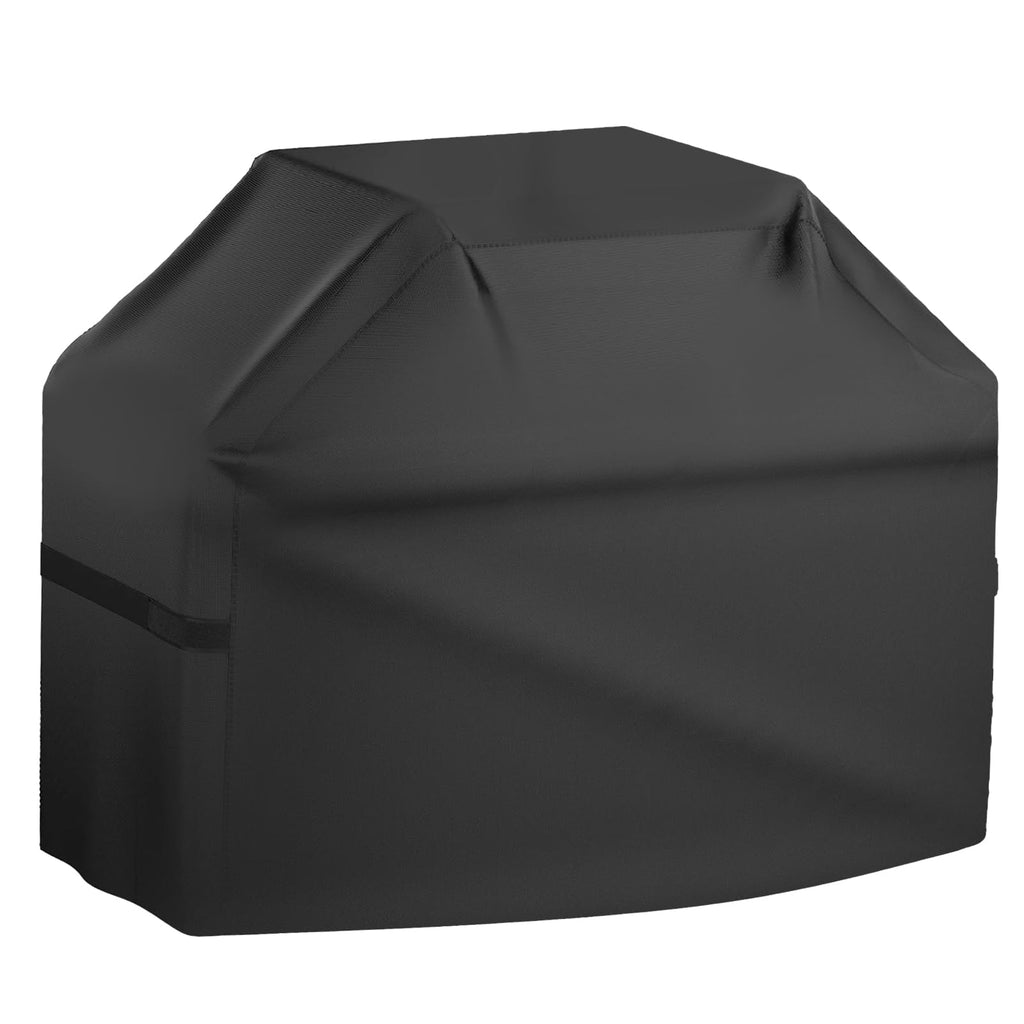 Heavy Duty BBQ Grill Cover,Rip Proof Barbecue Gas Cover with Hook and Loop Straps and Adjustable Drawstring for Outdoor Grill, Waterproof, Weather Resistant