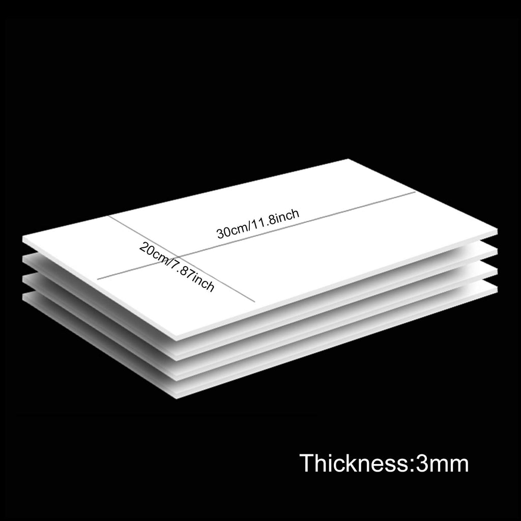 BENECREAT 5 Sheets 3mm White Foam Boards 11.8x7.8 Rectangle Foam PVC Sheet Poster Board Mount Board for Mounting, Crafts, Modelling, Art, Display, School Projects