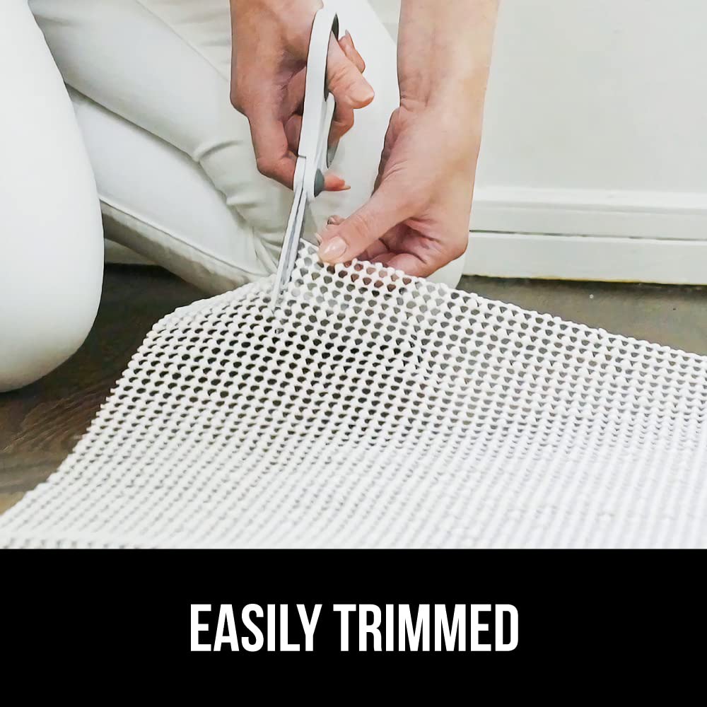 GORILLA GRIP Extra Strong Rug Pad Gripper, Grips Keep Area Rugs in Place, Thick, Slip and Skid Resistant Pads for Hard Floors, Under Carpet Mat Cushion and Hardwood Floor Protection, 2x10 FT