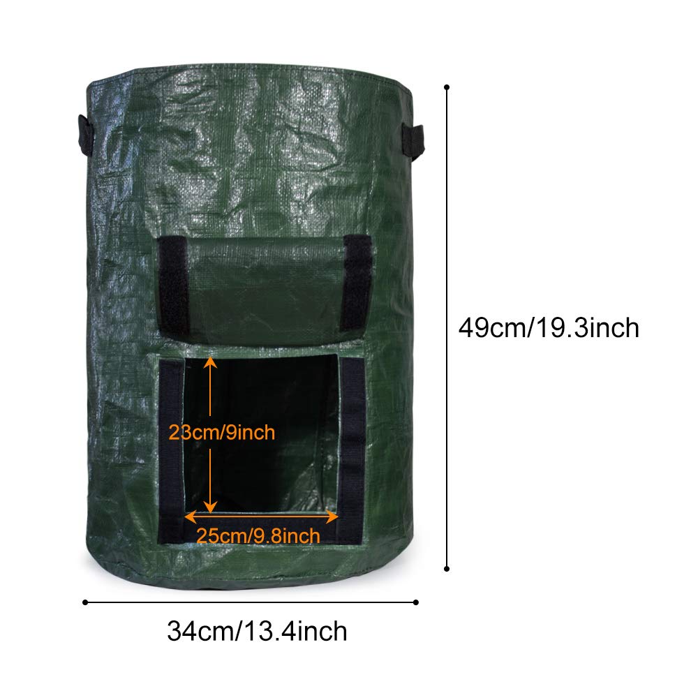 E-KNOW 6 Pack Potato Grow Bags, 10 Gallon Potato Grow Bags for Potato Tomato Carrot & Other Vegetable, Plant Grow Bags Heavy Duty Thickened, Aeration Material Grow Bags with Handles