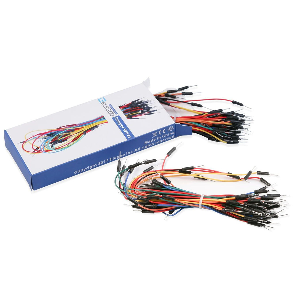 ELEGOO 130pcs Solderless Flexible Breadboard Jumper Wires Male to Male Compatible with Arduino Breadboard