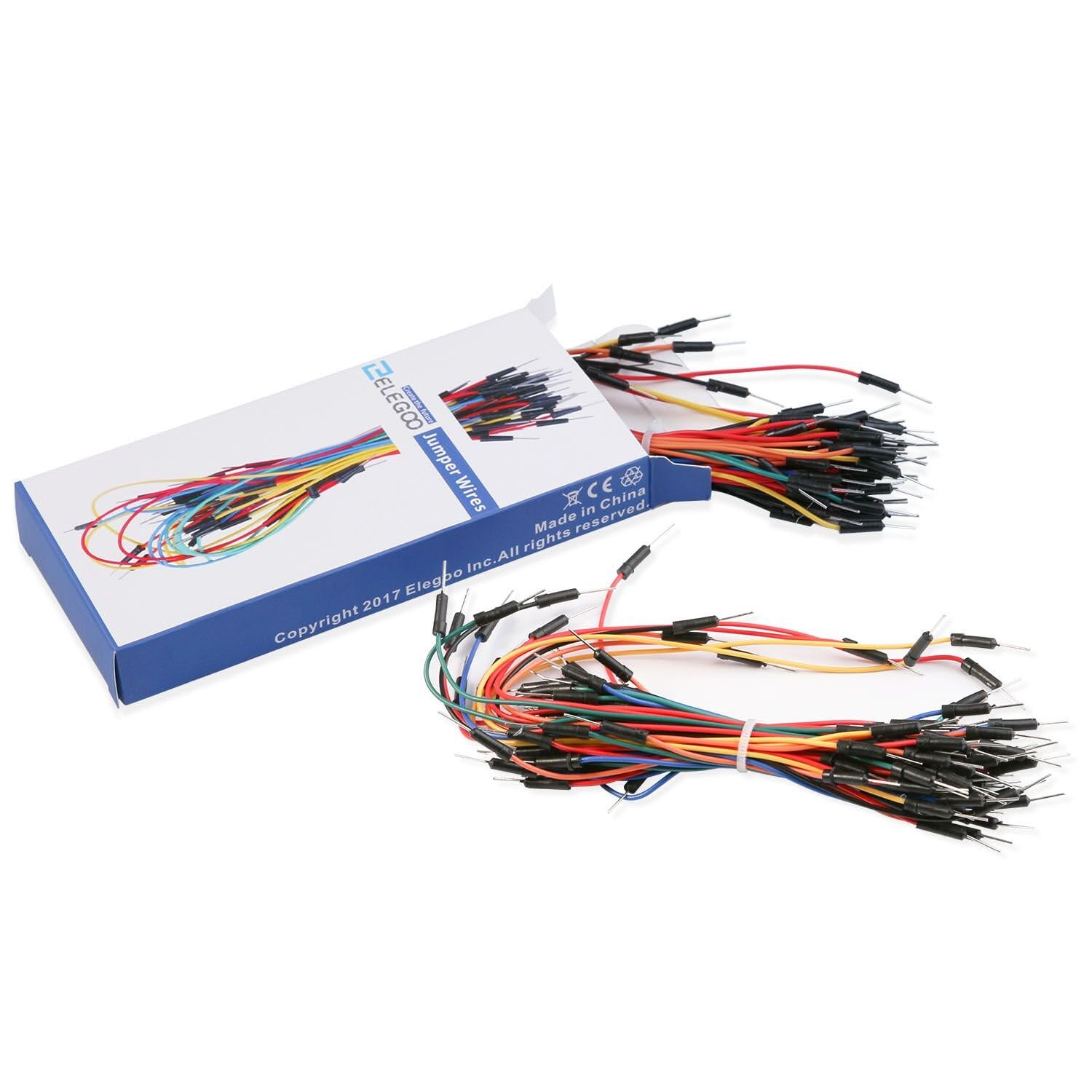ELEGOO 130pcs Solderless Flexible Breadboard Jumper Wires Male to Male Compatible with Arduino Breadboard