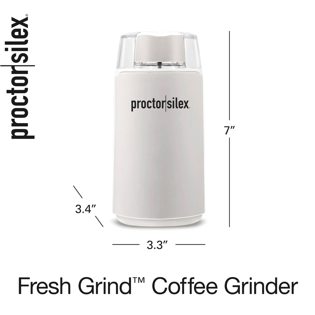 Proctor Silex® Fresh Grind™ Coffee Grinder, White ,‎80301C