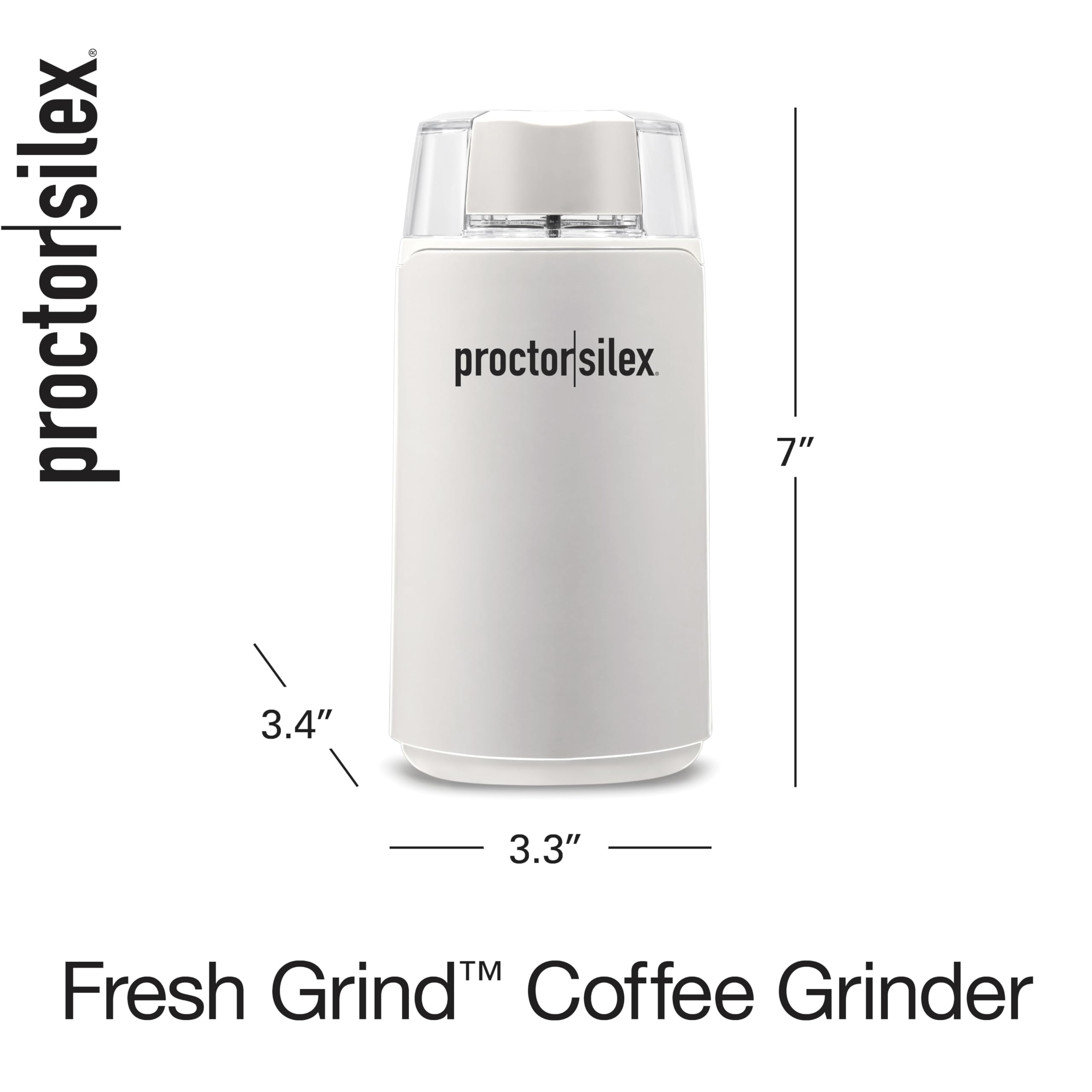 Proctor Silex® Fresh Grind™ Coffee Grinder, White ,‎80301C