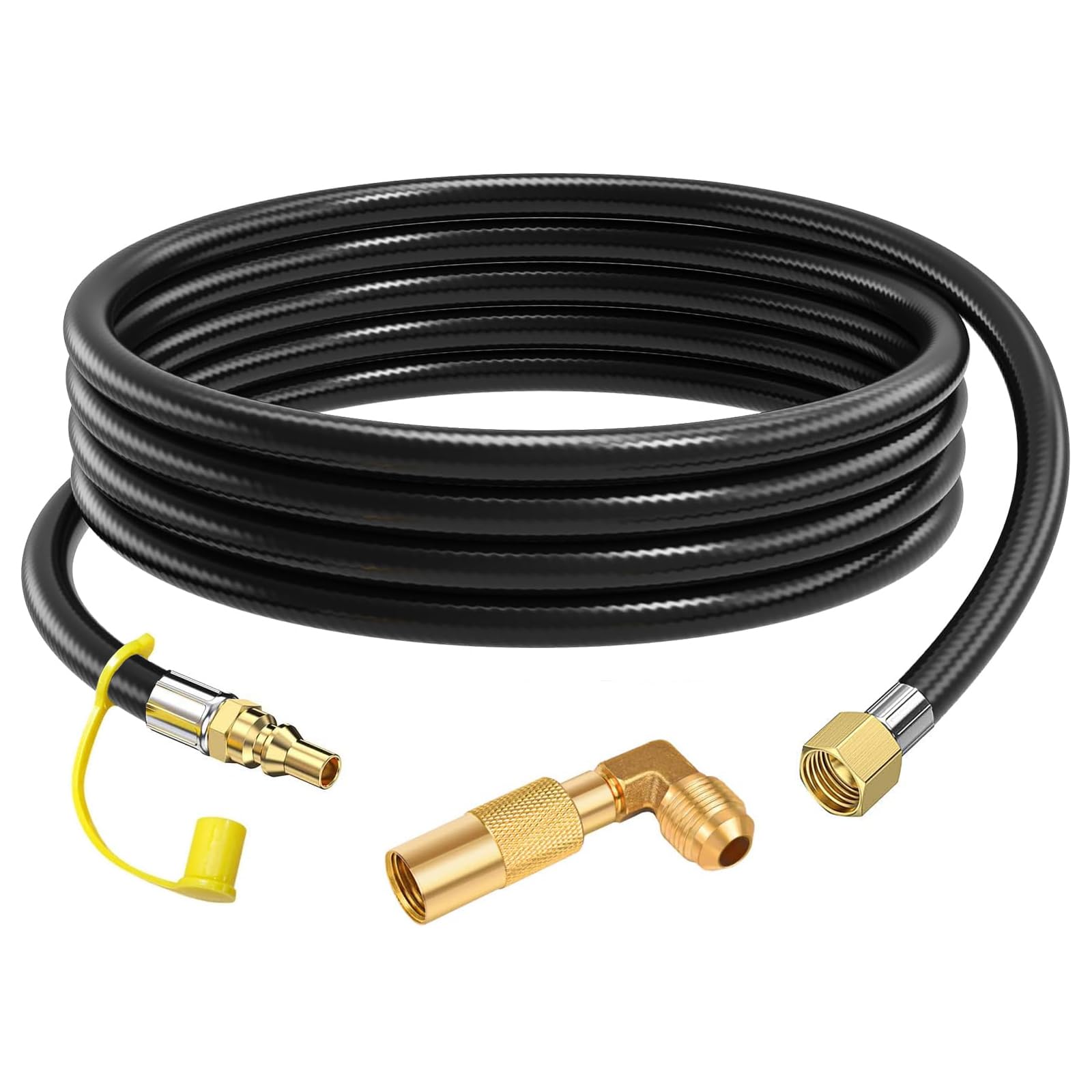 ZODIRISE 12 FT RV Quick Connect Propane Hose for Blackstone 17 & 22 Inch Tabletop Griddle, Camp Chef Explorer, Outland Living Fire Bowl, Camping Grill, Portable Fire Pit