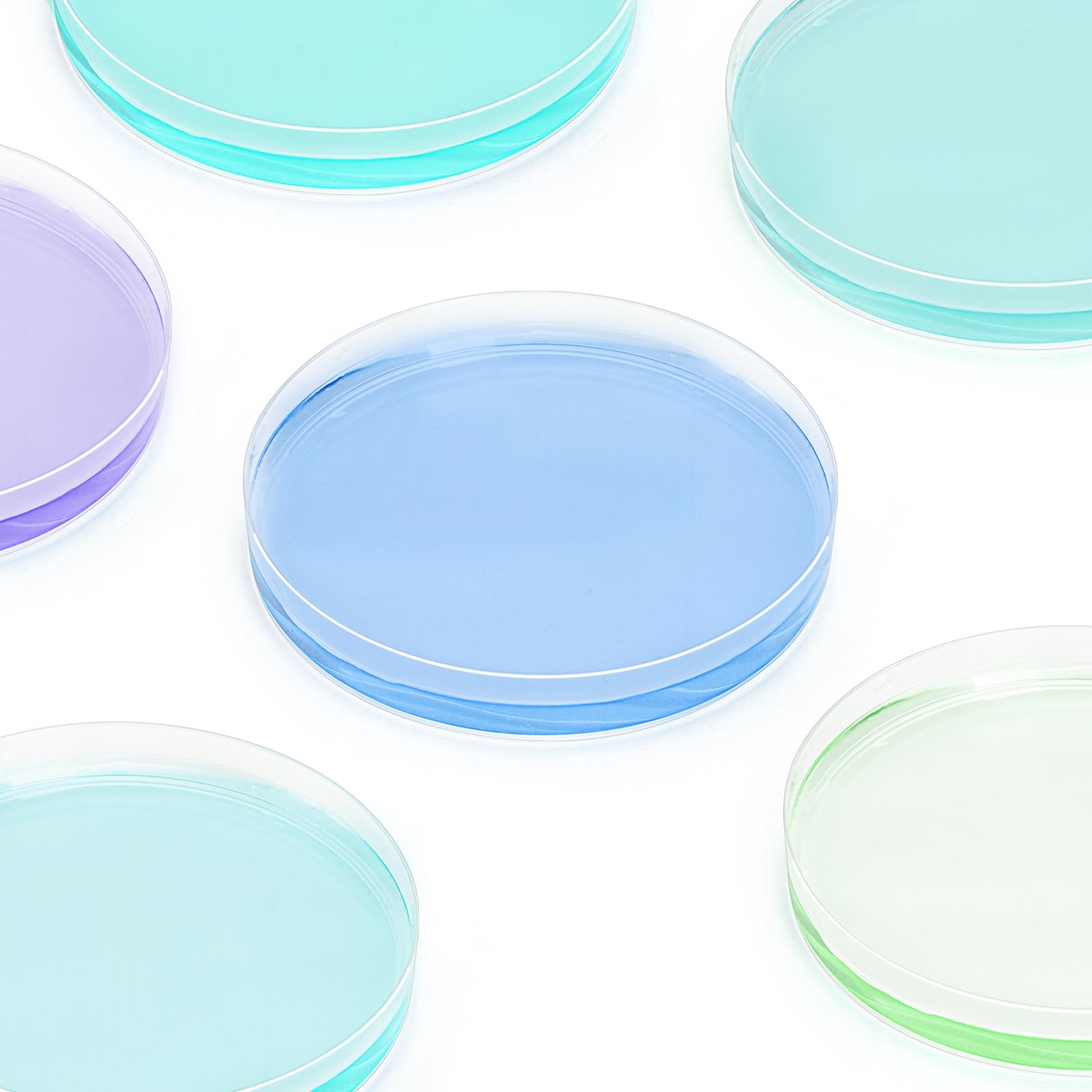 Bekith Petri Dishes with Lids, 50 Pack 90mm Dia x 15mm Deep Plastic Sterile Container, 50 Pack Plastic Transfer Pipettes(3ml)