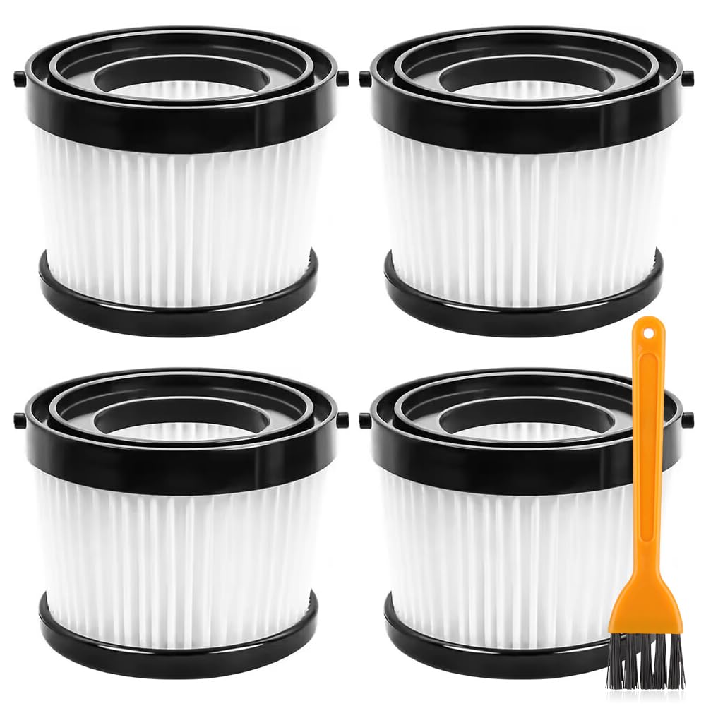 DCV501HB Vacuum Filters for DEWALT DCV501HB 20V Cordless Handheld Vacuum - Compared to Part # DCV5011H - Washable and Reusable - 4 Pack