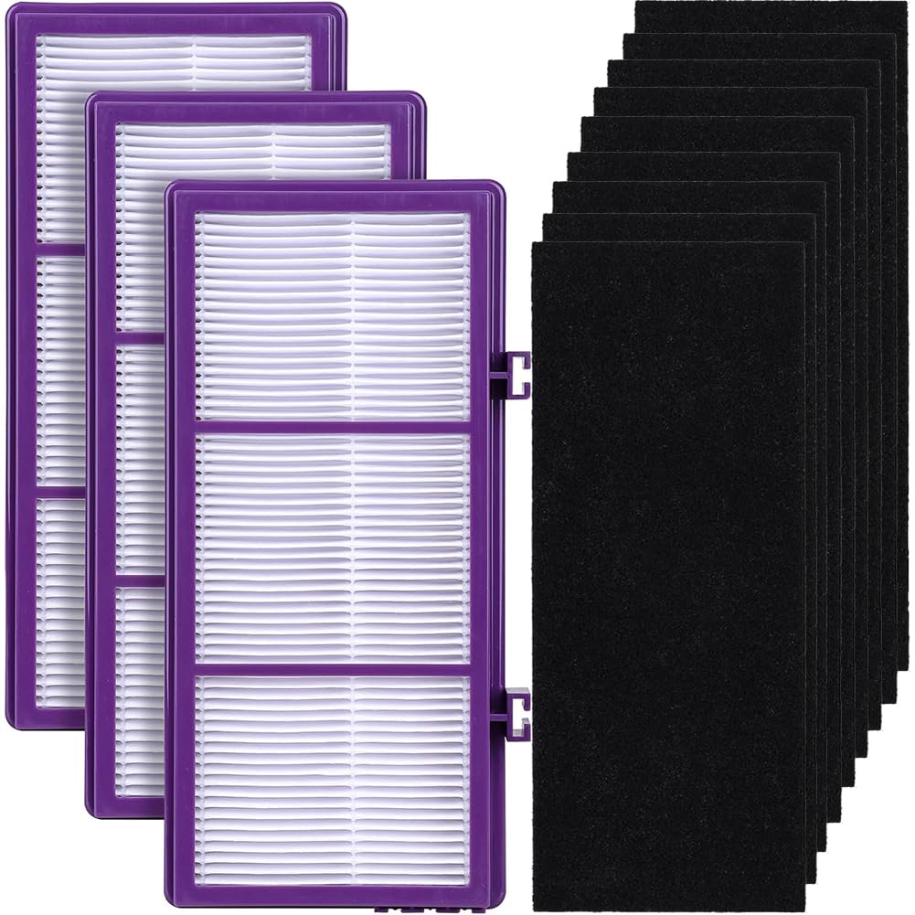 HAPF300AP Filter Compatible with Holmes AER1 HAPF300AP-U4 and Bionaire Air Filters: 3 HEPA + 9 Carbon Booster Filters £¨Purple)