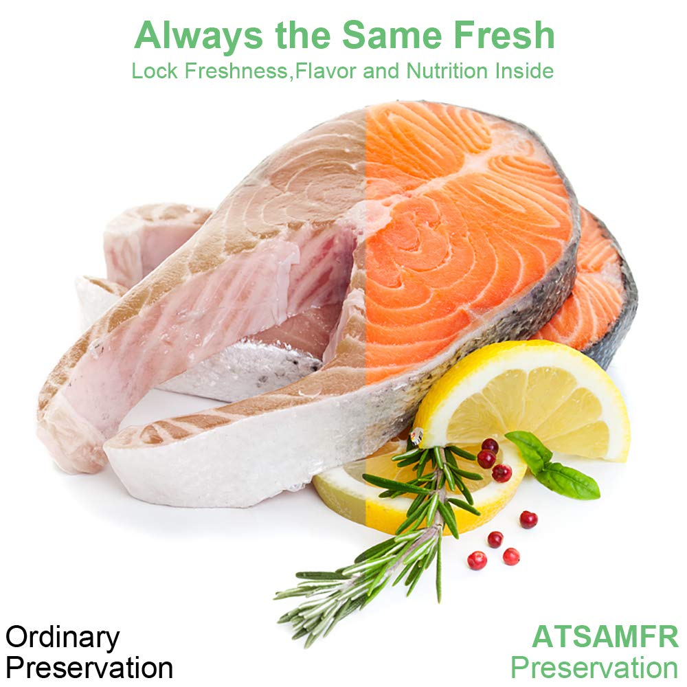 ATSAMFR 8 Pack 8"x20'(4Rolls) and 11"x20'(4Rolls) Vacuum Sealer Food Saver Bags Rolls with BPA Free,Heavy Duty,Great for Vac Storage or Sous Vide Cooking