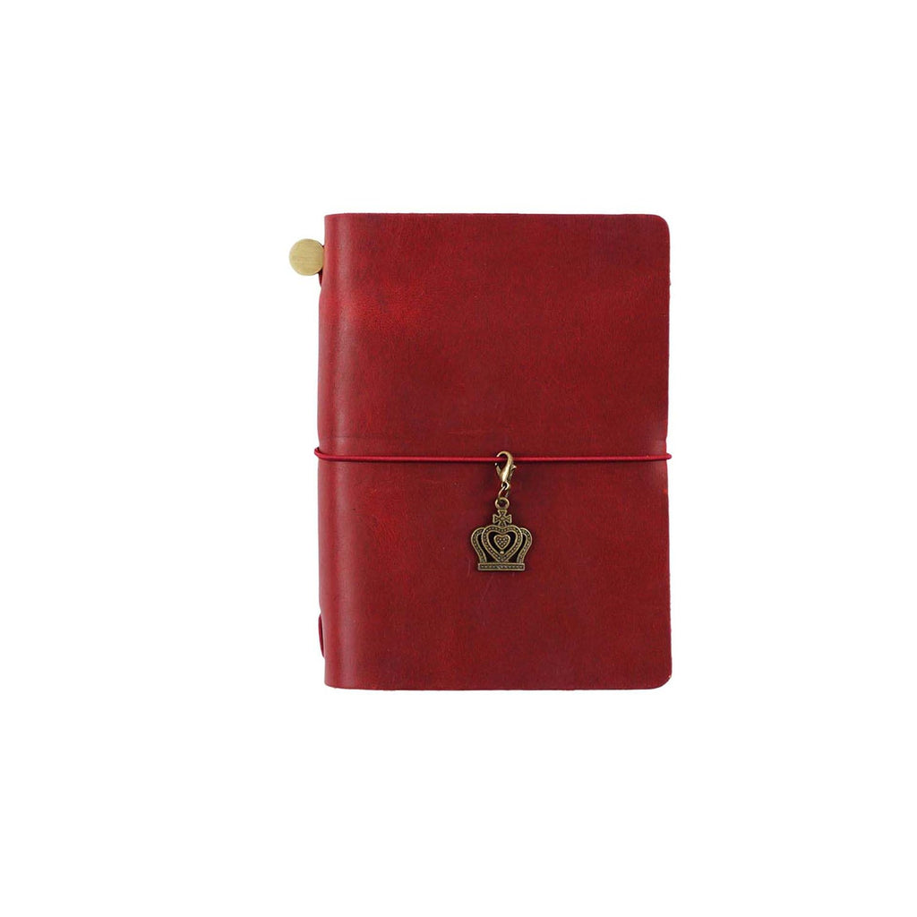 AIGUONIU Genuine Leather TN Travel Notebook Protective Cover Journal Sketchbook Planner Agenda Diary Personal Organizers Noteboo (Red Passport)