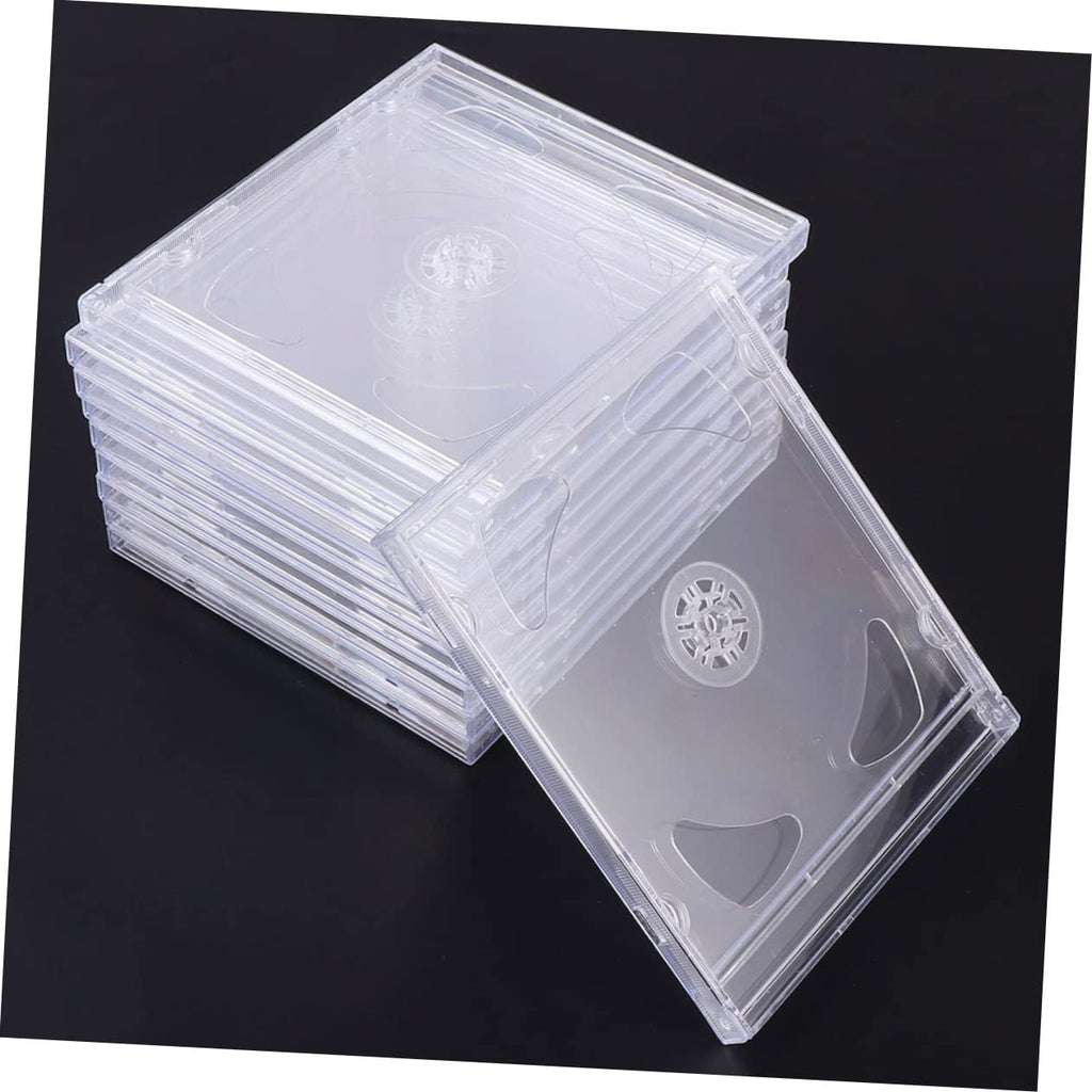 Cabilock Double Cd Jewel Cases Transparent DVD Holders Clear Cd Storage Cases for Compact Disc Protection and Portable Organization