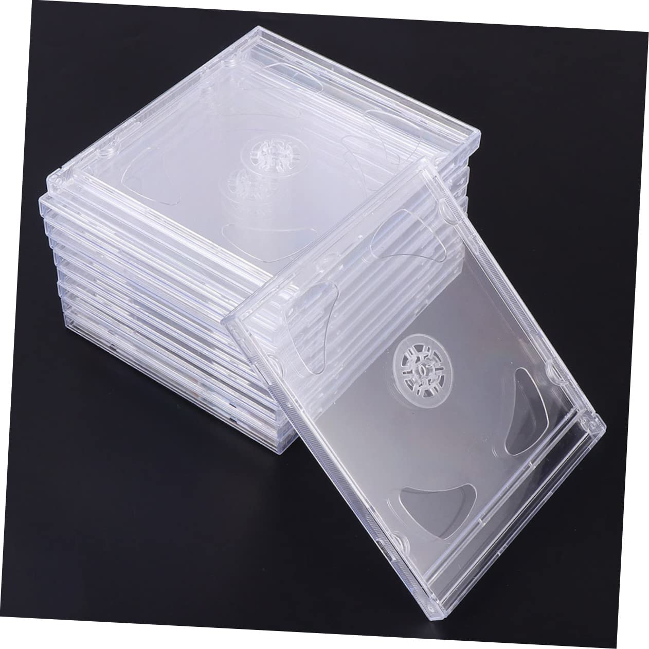 Cabilock Double Cd Jewel Cases Transparent DVD Holders Clear Cd Storage Cases for Compact Disc Protection and Portable Organization