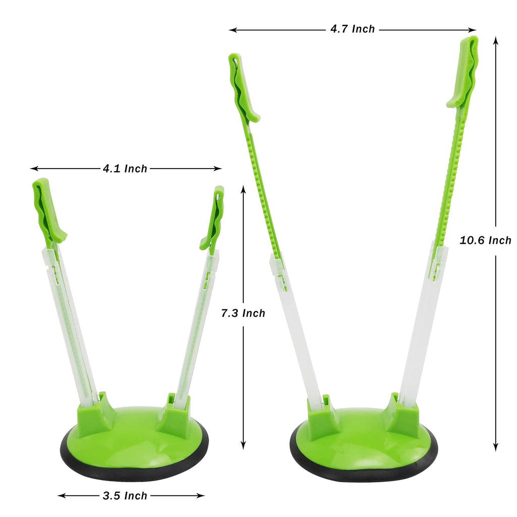 Ruibo Baggy Rack Holder for Food Prep Bag/Plastic Freezer Bag/Ziplock Bag Stand, Meal Planning/prep Holders,8 Pack Green Pack of 8