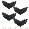 TamBee Furniture Cabinet Legs 2 Inch L Shape Metal Cabinet Cupboard Table Legs Furniture Feet Black for Coffee Table Cabinet TV Cabinet Legs, Pack of 4 (2in, Black)