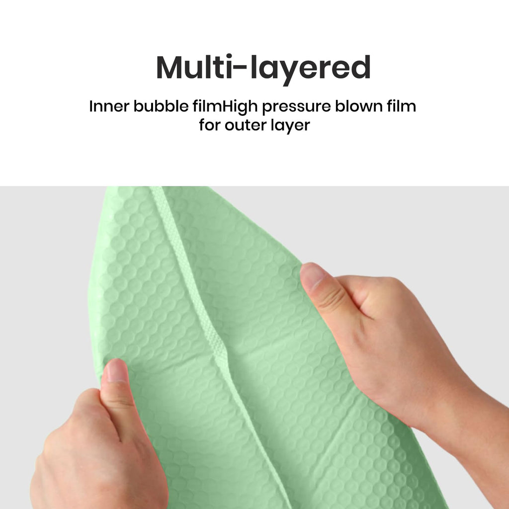 Bubble Mailers Waterproof 5 x 8 inches 50pcs Shipping Envelopes Multicolors Padded Envelopes Self Seal Adhesive (Pale Green, 5''x8'')