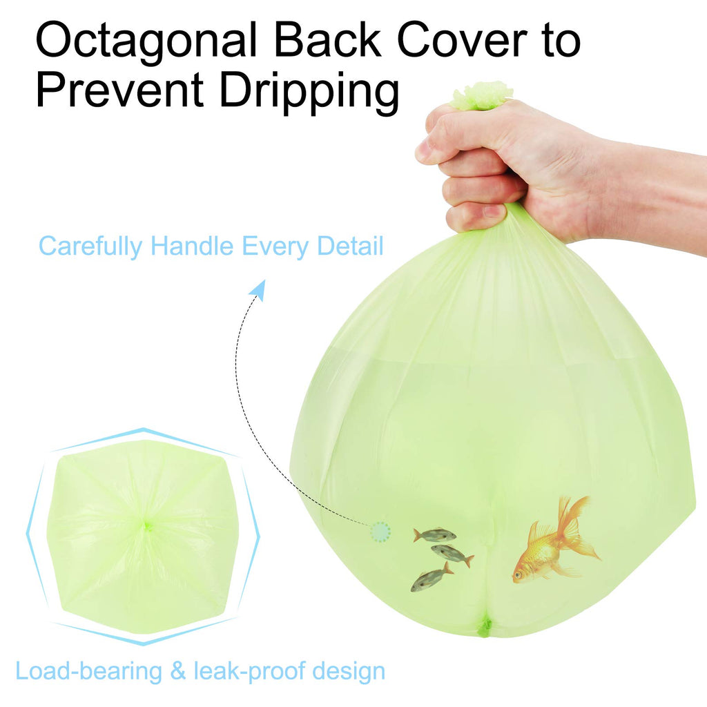 Aievrgad Biodegradable Trash bags 50PCS, 13Gallon/50L large Garbage bags/ For kitchen Bin. Bin Liner/Trash/rubbish Bags, 100% Recycled,Tough, degradable, Compost Bags for Food/household/garden