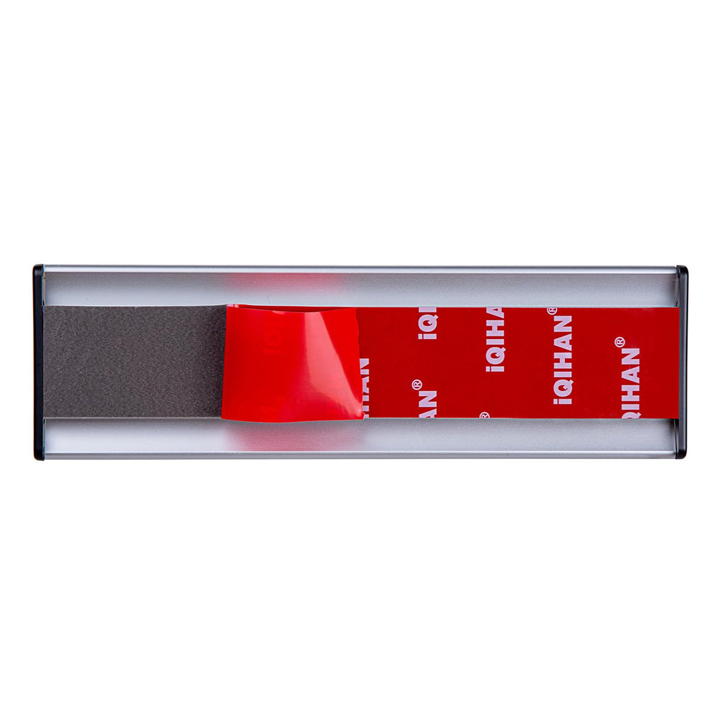 Set of 5 - Nameplate Holder for Wall Mount, 2.36'' x 8'' Curved Office Business Door Sign Holder-Silver