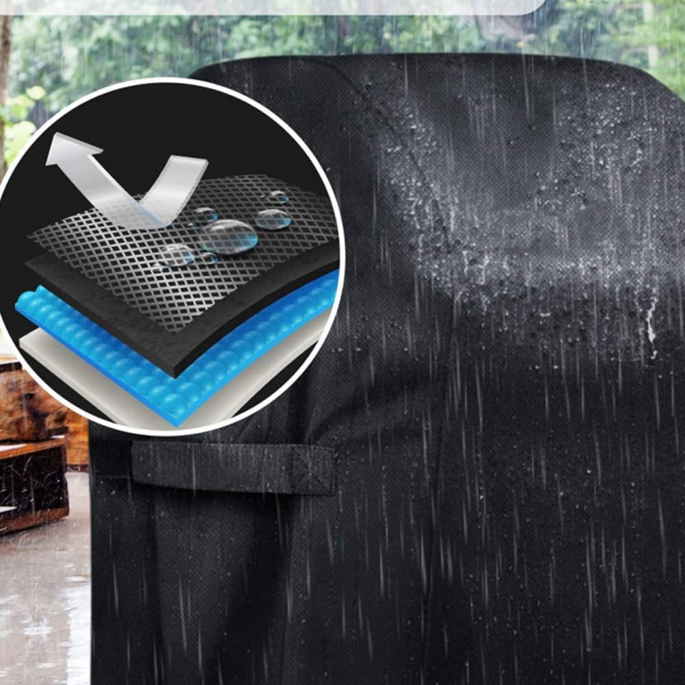 BBQ Grill Cover 50 Inch Heavy Duty Waterproof Barbecue Cover,40-Inch Heavy Duty 210d Oxford Waterproof Grill Cover,Dustproof and Windproof Barbecue Cover for Outdoor Suitable for Most Brands
