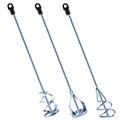 Patioer Paint Mixer Set for Drill, Epoxy Resin Mud Cement Paint Stirrer for 1-5 Gallon Buckets, 15 3/4" Length 5/16" Hex Shaft Zinc Plated Steel Mixer, 3PCS