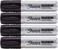 Sharpie Pro Magnum Professional Permanent Marker, Oversized Chisel Tip, Black Ink, Pack of 4