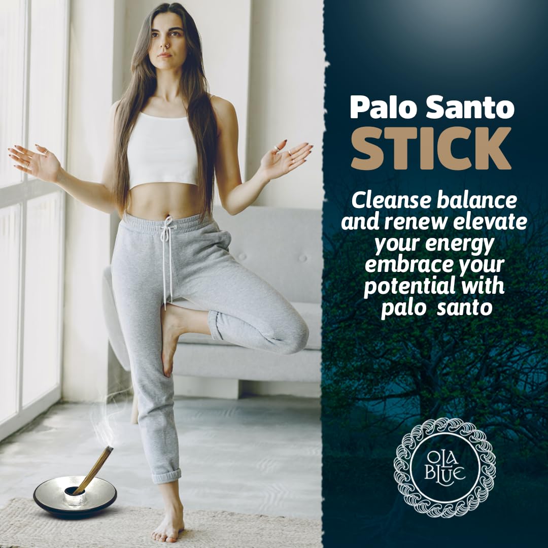 Ola Blue Palo Santo Smudging Sticks – 24 Pack (8 oz / 220 g) | Natural Palo Santo Incense Sticks from Peru | Resin-Rich Aromatic Sticks for Smudging & Meditation