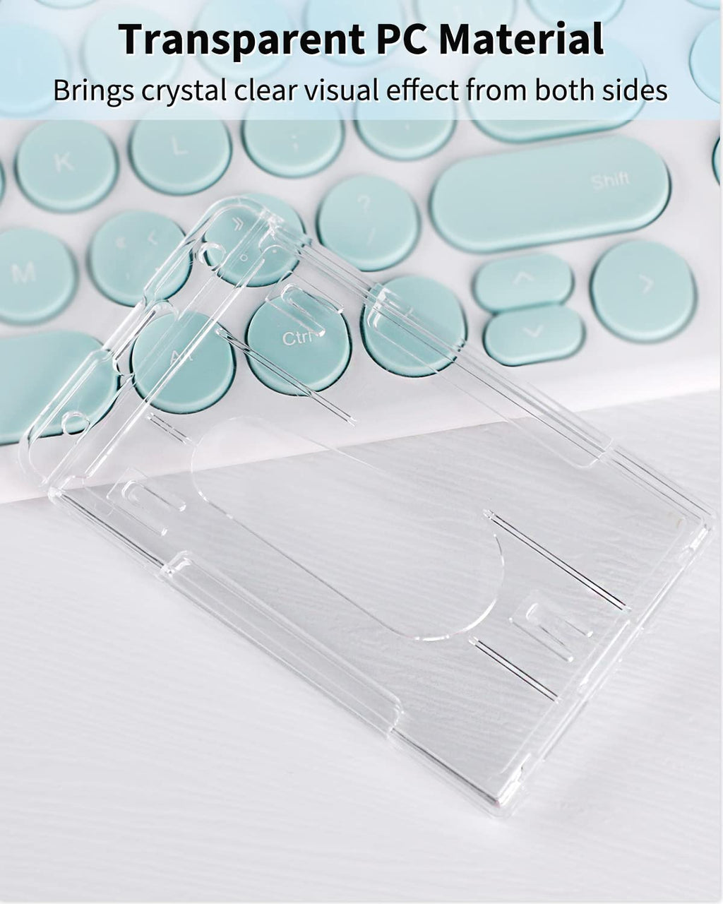 Pawfly 20 Pack Vertical 2-Card Badge Holder with Thumb Slot Hard Transparent PC Case Protector for Office School IDs Credit Cards Driver’s Licenses and Passes
