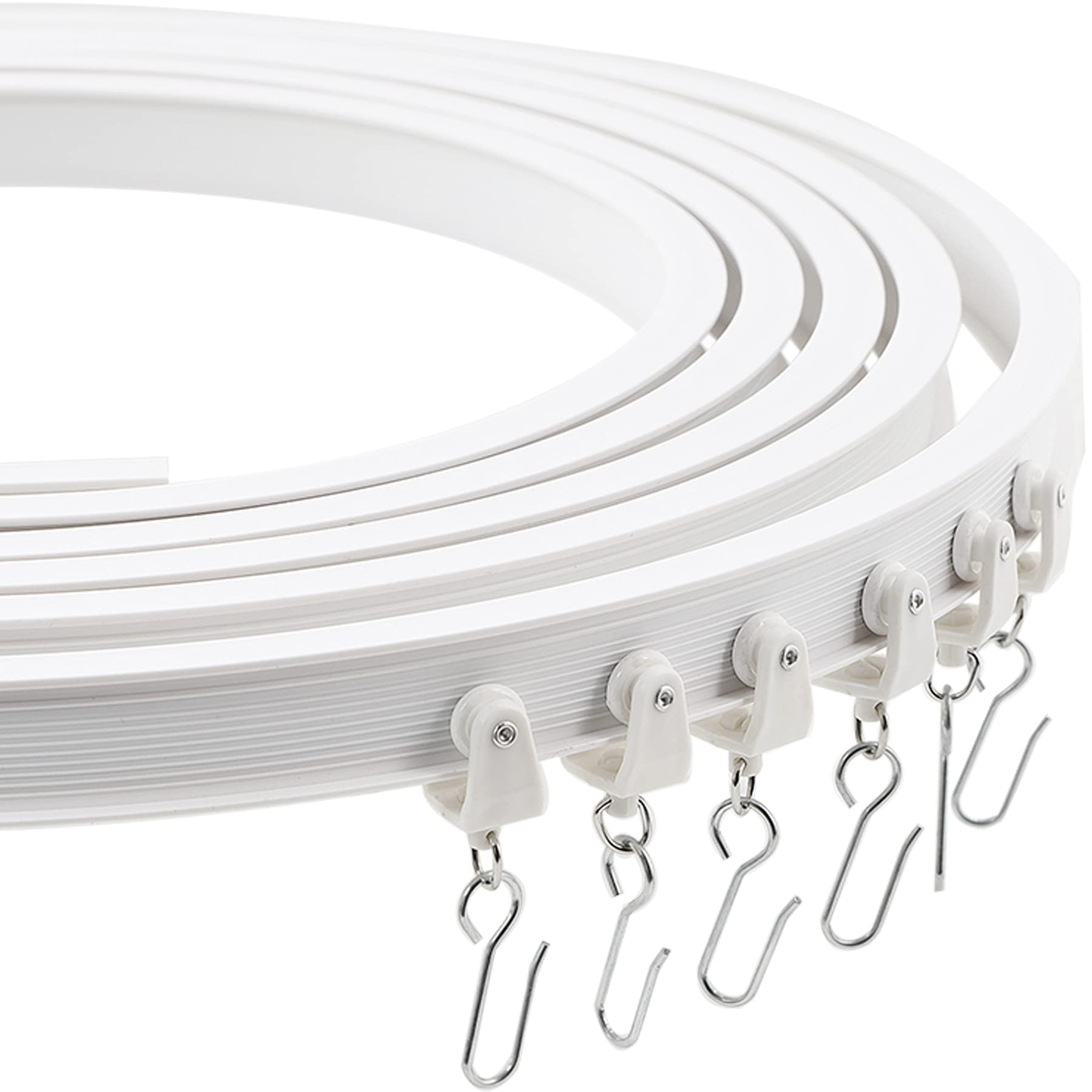Trimold Premium Ceiling Curtain Track System, Flexible and Durable Design for Effortless Gliding, Ideal for Shower Window RV Room Dividers, Privacy and Home Décor